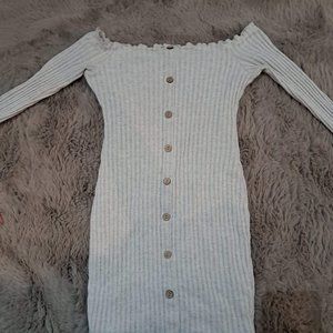 Off The Shoulder Long Sleeve Dress